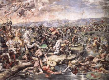 拉斐爾 The Battle at Pons Milvius, detail 拉斐爾 The Battle at Pons Milvius, detail